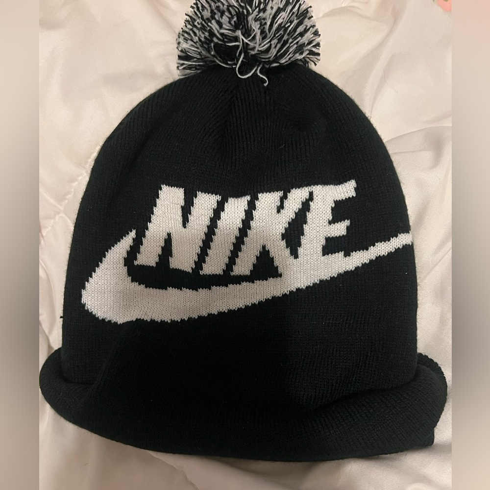 Nike Black and White Cozy, Warm and Cute Hat